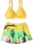 Mayo Kadın Büyük Boy Bölünmüş Etek Bikini Yüksek Bel Göbek Şekillendirici Kupası Push Up (Yurt Dışından) 2