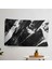 Siyah Beyaz Fırça Darbeleri Soyut Sanat Duvar Örtüsü - Pamuk Sırt, Polyester Ön - Canlı 1