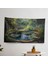 Huzurlu Bahçe Claude Monet Duvar Örtüsü - Pamuk Sırtlı, Süblimasyon Baskı, Canlı Renkler 1
