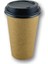 16 Oz Kahverengi Kraft Kapaklı Baskısız Karton Sıcak Kahve Bardağı 1