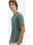Yeşil Düz Bisiklet Yaka T-Shirt 4