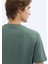 Yeşil Düz Bisiklet Yaka T-Shirt 5