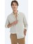 Bej Baskılı Regular Fit Dokuma Casual Gömlek 4