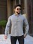 Slim Fit Haki Oxford Düğmeli Yaka Kolay Ütülenebilir Nakış Detaylı Pamuklu Erkek Gömlek 1