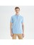Erkek Mavi Slim Fit Kısa Kollu Polo 1