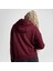 Classic Kadın Oversized Fit Bordo Hoodie 2