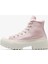 Chuck Taylor All Star Lugged Heel Unisex Pembe Deri Platform Bot 4