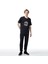 Erkek Siyah Standart Fit Kısa Kollu Baskılı T-Shirt 3