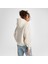 Classic Kadın Oversized Fit Krem Hoodie 3