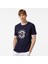 Erkek Lacivert Standart Fit Kısa Kollu Baskılı T-Shirt 1