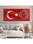 Yatay Saatli Yandan Vatan Temalı Cam Tablo YSYV012 1