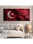 Yatay Saatli Yandan Vatan Temalı Cam Tablo YSYV029 1