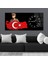 Yatay Saatli Yandan Vatan Temalı Cam Tablo YSYV031 3
