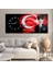Yatay Saatli Yandan Vatan Temalı Cam Tablo YSYV030 1