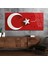 Türk Bayrağı Saatli Cam Tablo YSYV006 2