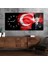Yatay Saatli Yandan Vatan Temalı Cam Tablo YSYV030 2