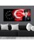 Yatay Saatli Yandan Vatan Temalı Cam Tablo YSYV030 3