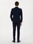 Erkek Koyu Lacivert Slim Fit Çizgili Kırlangıç Yaka Yün Takım Elbise 50300516-VR100 5