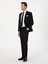 Erkek Siyah Slim Fit %100 Yün Klasik Takım Elbise 50304078-VR046 4