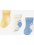 Bebek 3'lü Havlu Soket Çorap Mavi-Beyaz-Sarı 1