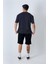 Bisiklet Yaka Oversize T-Shirt Lacivert 2