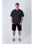 Bisiklet Yaka Oversize T-Shirt Lacivert 3