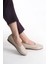 410 Bej Dolgu Topuk Comfort Casual Kadın Babet 1