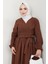 Bağlamalı Bluz Etek Ikili Takım 1465 - Acı Kahve 2