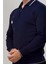 Erkek Çelik Örgü Intarsia Gofra Desen Fermuarlı Polo Yaka Tüylenmez Premium Triko Kışlık Baba Kazak 2