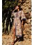 Regular Fit Kuşaklı Etnik Desenli Pamuklu Kimono-Fall in Love D0456AX25SP 1