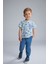 Erkek Bebek 2'li Takım Baskılı Kısa Kollu Tişört Jean Pantolon E7937A525SM 1