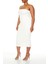 Plus Size Straplez Yaka Midi Elbise 4