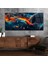 Yatay Saatli Ortadan Sanat Temalı Cam Tablo YSOS115 1