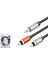 HDX1073 3.5mm To 2rca Kablo 2lıne Gold 1.5m Siyah 1