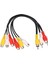 Yeni 3 Rca Erkek 6 Rca Dişi Fiş Splitter Ses Tv DVD Video Adaptörü Av Kablosu (Yurt Dışından) 1