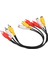 Yeni 3 Rca Erkek 6 Rca Dişi Fiş Splitter Ses Tv DVD Video Adaptörü Av Kablosu (Yurt Dışından) 3