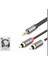 HDX1067 3.5mm To 2rca Kablo 2lıne Gold 1.5m Siyah 1