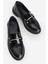 Kadın Loafer Makosen Casual Tokalı Günlük Ayakkabı Forye Siyah Açma 1
