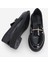 Kadın Loafer Makosen Casual Tokalı Günlük Ayakkabı Forye Siyah Açma 9