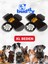 Kayma Önleyici Köpek Çorabı Siyah*sarı - Ayarlanabilir Velcro Cırt Bant - Xl Beden 4 Adet 1