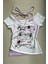 Beyaz Nuit Magique Madonna Yaka Ek Askılı Kısa Kollu Full Body Crop 1