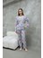 Pamuklu Düğmeli Gömlek Yakalı Pijama Takımı 4