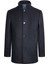 Lacivert Slim Fit Hakim Yaka Yünlü Basic Palto 1