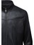 Siyah Slim Fit Hakim Yaka 100% Hakiki Deri Mont 2