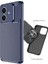 Oppo A3 Uyumlu Kılıf Negro Karbon Görünümlü Silikon Lacivert 3