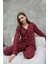 Pamuklu Düğmeli Gömlek Yakalı Pijama Takım 3
