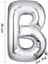 Folyo Balon B Harfi Helyum Balon 36 cm Gümüş Renk - B Harf Balon - Harf Folyo Balon - 16 Inch 1