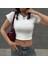 Beyaz Gothic Dragon Slayer Kısa Kollu Crop 3