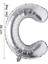 Folyo Balon C Harfi Helyum Balon 36 cm Gümüş Renk - C Harf Balon - Harf Folyo Balon - 16 Inch 1