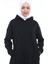 Atlas Kapüşonlu Midi Boy Sweatshirt - Siyah 5